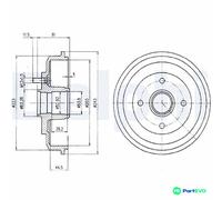 DELPHI BRAKE DRUM BF402 FOR FORD