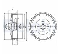 DELPHI BF430 Brake drum
