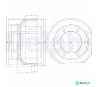 DELPHI BRAKE DRUM BF467