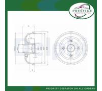 DELPHI BF471 Brake drum