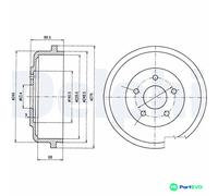 DELPHI BRAKE DRUM BF488 FOR FORD