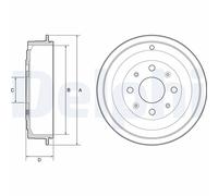 Delphi Brake Drum BF502