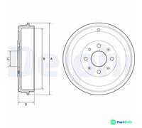 DELPHI BRAKE DRUM BF503 FOR FIAT OPEL