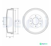 DELPHI BF559 Brake drum