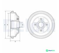 DELPHI BRAKE DRUM BF571 FOR OPEL SUZUKI