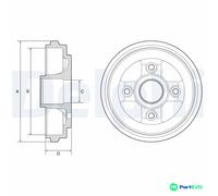 DELPHI BRAKE DRUM BF584
