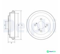DELPHI BRAKE DRUM BF596 FOR SUZUKI