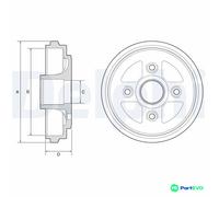 DELPHI BRAKE DRUM BF602 FOR SUZUKI