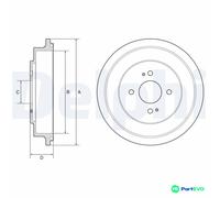 DELPHI BRAKE DRUM BF614 FOR HONDA