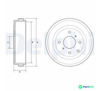 DELPHI BRAKE DRUM BF616