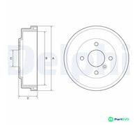 DELPHI BRAKE DRUM BF627