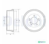 DELPHI BRAKE DRUM BF628 FOR TOYOTA