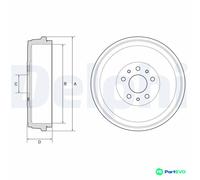 DELPHI BRAKE DRUM BF629