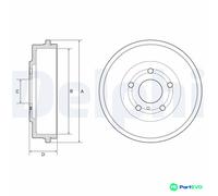 DELPHI BRAKE DRUM BF639