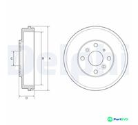 DELPHI BRAKE DRUM BF649