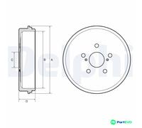 DELPHI BRAKE DRUM BF654