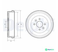 DELPHI BRAKE DRUM BF658