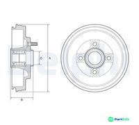 DELPHI BRAKE DRUM BFR589