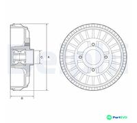 DELPHI BRAKE DRUM BFR622