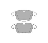 DELPHI Brake Pad Set Front With Anti-Squeak Plate No Accessories Fits Jaguar XE