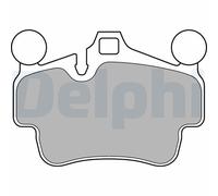 DELPHI Brake Pads Front Rear & Anti-Squeak Plate Fits Porsche 911 Boxster Cayman