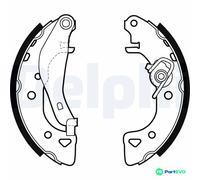 DELPHI BRAKE SHOE SET LS1976 FOR CITROËN PEUGEOT