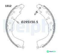 DELPHI BRAKE SHOE SET LS2187 FOR TOYOTA