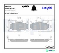 DELPHI DISC BRAKE BRAKE PAD SET LP1020 FOR NISSAN SUBARU