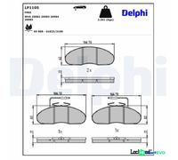 DELPHI DISC BRAKE BRAKE PAD SET LP1105