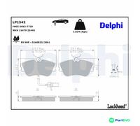 DELPHI DISC BRAKE BRAKE PAD SET LP1542