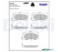 DELPHI DISC BRAKE BRAKE PAD SET LP1552 FOR OPEL VAUXHALL