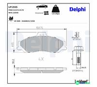 DELPHI DISC BRAKE BRAKE PAD SET LP1555 FOR FORD MAZDA