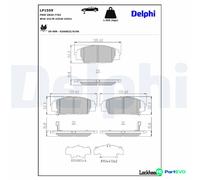 DELPHI DISC BRAKE BRAKE PAD SET LP1559 FOR HONDA