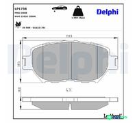 DELPHI DISC BRAKE BRAKE PAD SET LP1738 FOR TOYOTA LEXUS