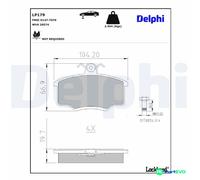 DELPHI DISC BRAKE BRAKE PAD SET LP179 FOR AUDI