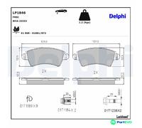 DELPHI DISC BRAKE BRAKE PAD SET LP1846 FOR PEUGEOT