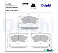 DELPHI DISC BRAKE BRAKE PAD SET LP1853 FOR HYUNDAI