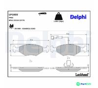 DELPHI DISC BRAKE BRAKE PAD SET LP1855 FOR FIAT