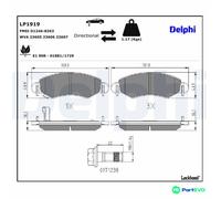DELPHI DISC BRAKE BRAKE PAD SET LP1919 FOR OPEL SUZUKI VAUXHALL