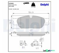 DELPHI DISC BRAKE BRAKE PAD SET LP2020 FOR DAIMLER JAGUAR
