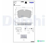 DELPHI LP2040LC Brake pad set