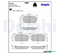DELPHI DISC BRAKE BRAKE PAD SET LP2051 FOR KIA