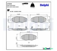 DELPHI DISC BRAKE BRAKE PAD SET LP2059 FOR TOYOTA
