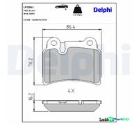 DELPHI DISC BRAKE BRAKE PAD SET LP2061 FOR VW