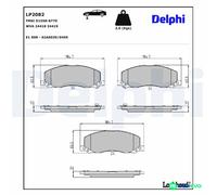 DELPHI DISC BRAKE BRAKE PAD SET LP2082 FOR OPEL SAAB VAUXHALL