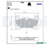 DELPHI DISC BRAKE BRAKE PAD SET LP2118 FOR AUDI PORSCHE VW