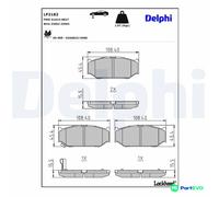 DELPHI DISC BRAKE BRAKE PAD SET LP2182 FOR SUZUKI
