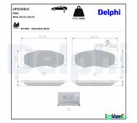 DELPHI DISC BRAKE BRAKE PAD SET LP2192LC