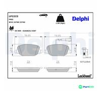 DELPHI DISC BRAKE BRAKE PAD SET LP2223 FOR ALFA ROMEO