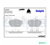 DELPHI DISC BRAKE BRAKE PAD SET LP2292 FOR AUDI